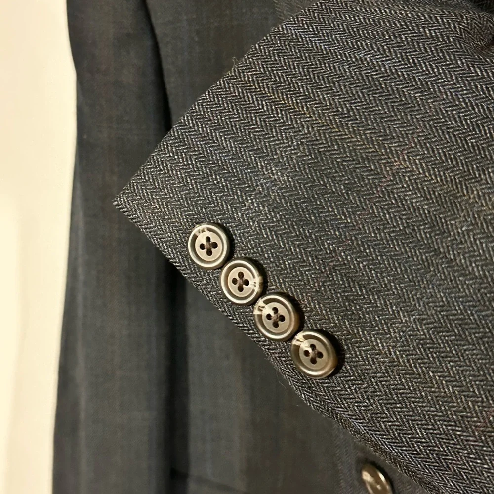 90’s LAUREN Ralph Lauren Wool Blazer Made in Canada gray Plaid 44R